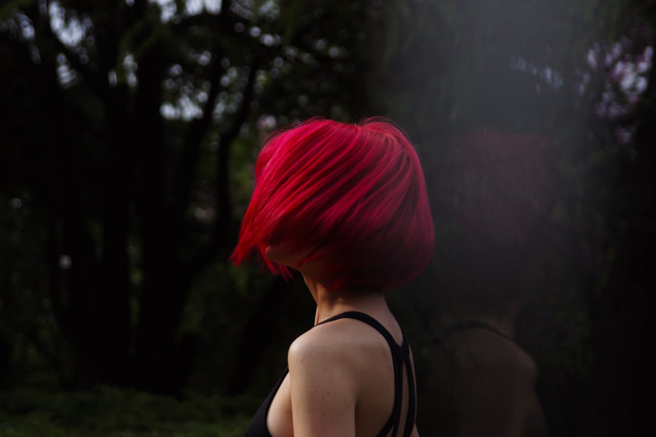 girl with vibrant hair color